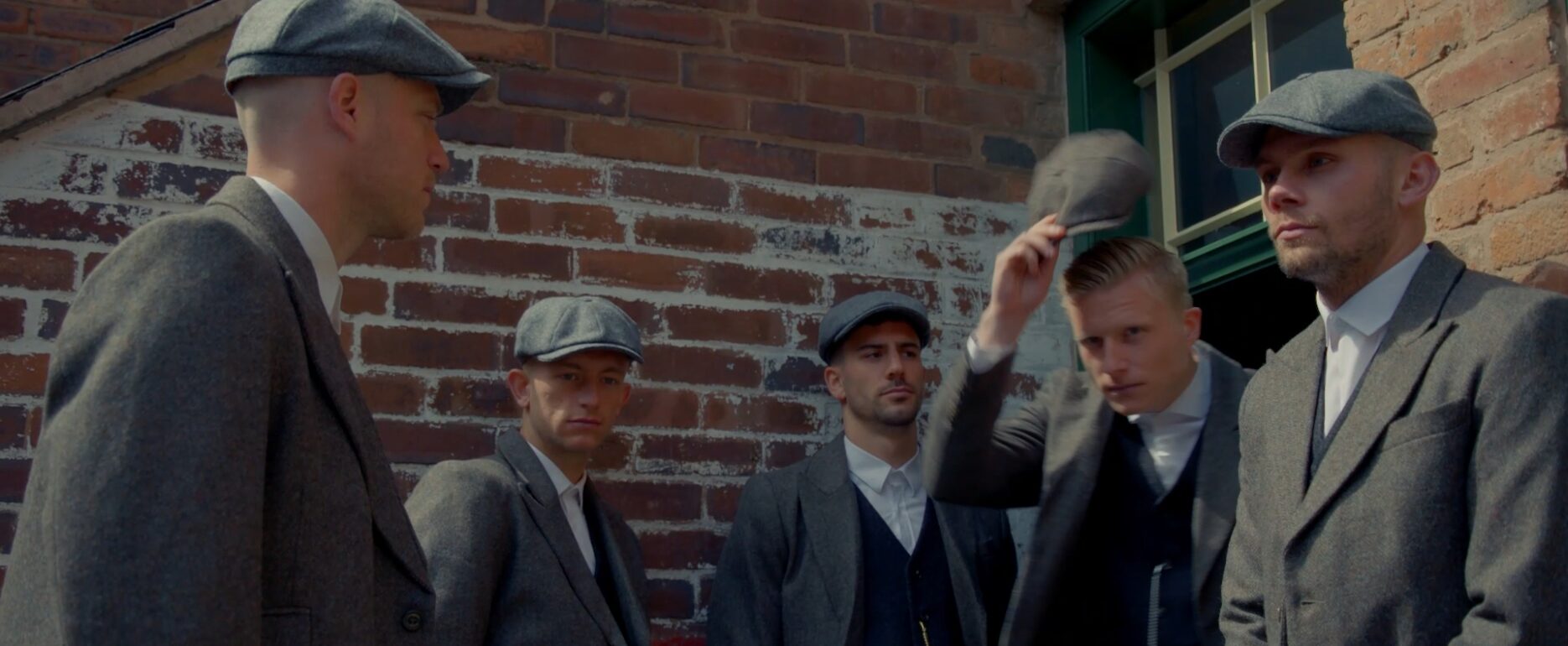 BCFC 19/20 kit launch featuring models in vintage-style football uniforms.