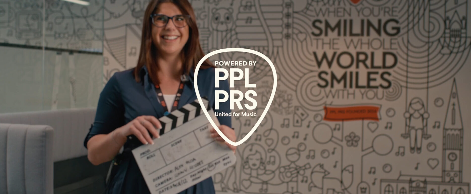 PPL PRS branding and promotional image for Created by TEN, highlighting music licensing and rights m.